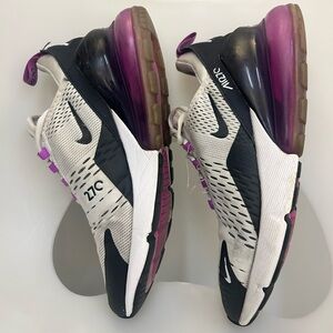 Nike Air Max 270 Black and Purple Women's Sneakers